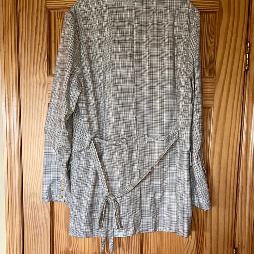 Free People Olivia Blazer in Natural Plaid Combo. NWT XLarge - Picture 14 of 15